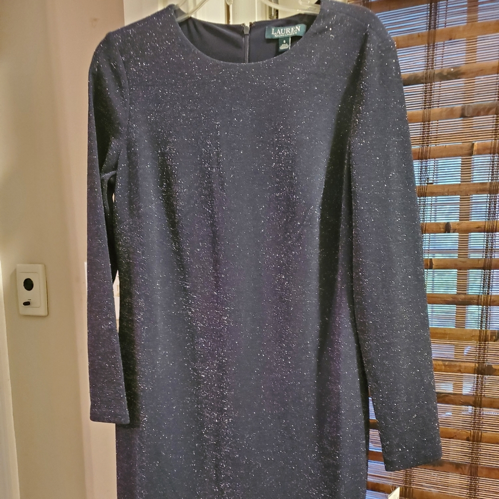 Ralph Lauren Sparkly Navy Jersey Dress